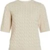 Vila - 14081277 - VICHAO O-NECK 2/4 CABLE KNIT TOP/SU