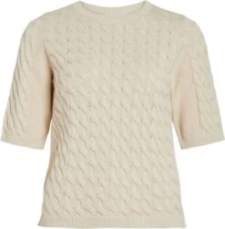 Vila - 14081277 - VICHAO O-NECK 2/4 CABLE KNIT TOP/SU