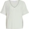 Vila - 14079565 - VIMESA DETAIL V-NECK S/S TOP/SU