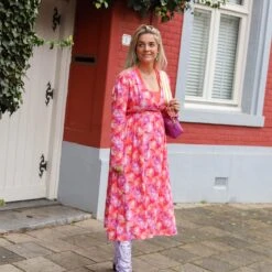 Ydence - Dress Rhode Print - Peach - Maat XS 12 Ydence - Dress Rhode Print - Peach - Maat XS -Trendsyol Winkel 1200x1200 140