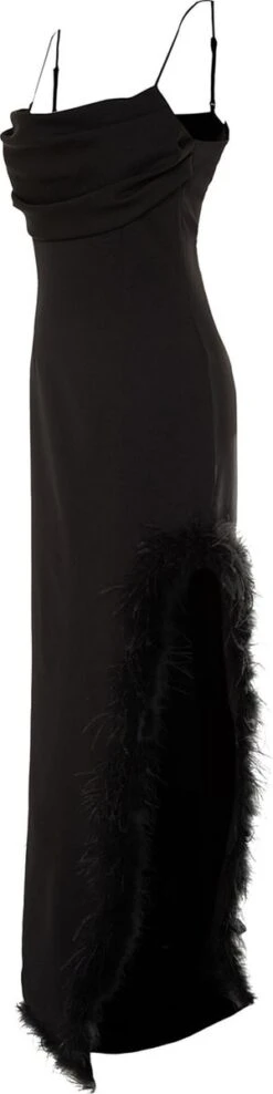 Trendyol Vrouwen Standaard Mouw Vierkante Kraag Verschuiving Avond- & Galajurk