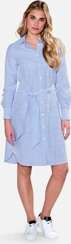 Steppin' Out Lente/Zomer 2023 Stripe Dress Vrouwen - Regular Fit - Katoen - Wit (38)