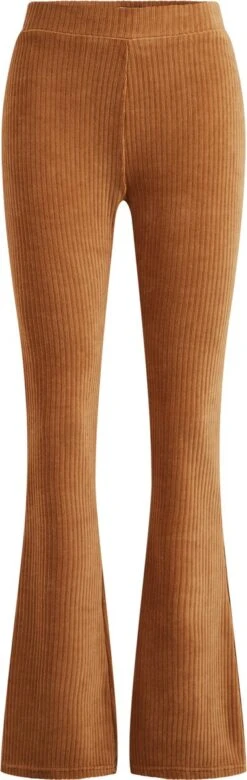 WE Fashion Dames Flared Legging Van Ribstof