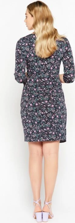 LOLALIZA Wikkeljurk Met Bloemenprint - Zwart - Maat 40 -Trendsyol Winkel 407x1200 1