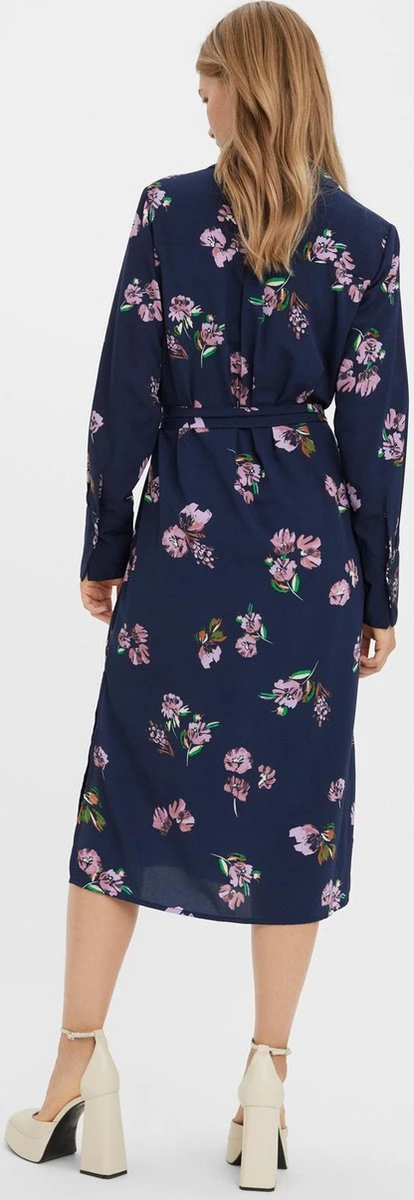 Vero Moda Jurk Vmlydia Ls Calf Shirt Dress Wvn 10278874 Navy Blazer Dames Maat - M 5 Vero Moda Jurk Vmlydia Ls Calf Shirt Dress Wvn 10278874 Navy Blazer Dames Maat - M - Afbeelding 3