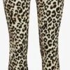 TwoDay Dames Flared Broek Met Luipaardprint - Bruin - Maat L