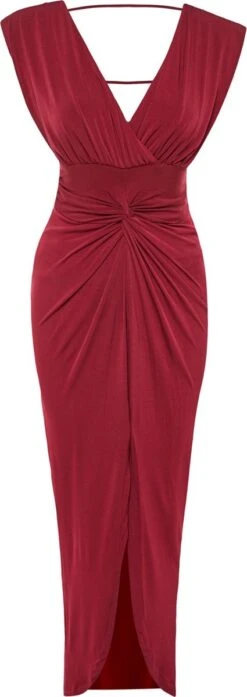 Trendyol Vrouwen Standaard Mouw V-hals Verschuiving Avond- & Galajurk -Trendsyol Winkel 425x1200