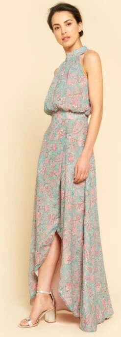 LOLALIZA Halterjurk Voor Bruidsmeisjes - Light Blauw - Maat 40