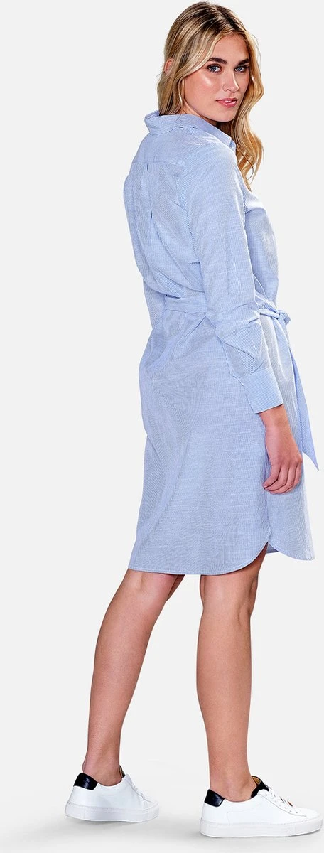 Steppin' Out Lente/Zomer 2023 Stripe Dress Vrouwen - Regular Fit - Katoen - Wit (38) 7 Steppin' Out Lente/Zomer 2023 Stripe Dress Vrouwen - Regular Fit - Katoen - Wit (38) - Afbeelding 5