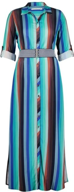 DIDI Dames Dress Blush In Blue With Friends Stripe Print Maat 36 -Trendsyol Winkel 466x1200 2