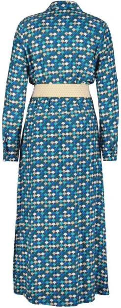 DIDI Dames Dress Blush In Campanula Blue With Sunset Print. Maat 46 -Trendsyol Winkel 471x1200