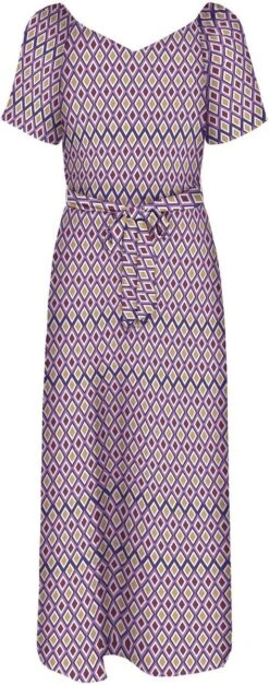 Only Jurk Onlalma Life Vis Bay Long Dress Aop 15284379 Radiant Orchid/392 Canyon Dames Maat - S