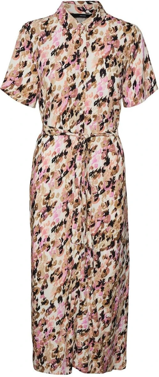 Vero Moda Jurk Vmeasy S/s Long Shirt Dress R1 Wvn 10286792 Tigers Eye/ina Dames Maat - S 3 Vero Moda Jurk Vmeasy S/s Long Shirt Dress R1 Wvn 10286792 Tigers Eye/ina Dames Maat - S