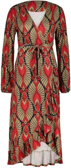 DIDI Dames Jersey Dress Jiva In Darkblue With Poppy Red Inca Print Maat 44 -Trendsyol Winkel 510x1200