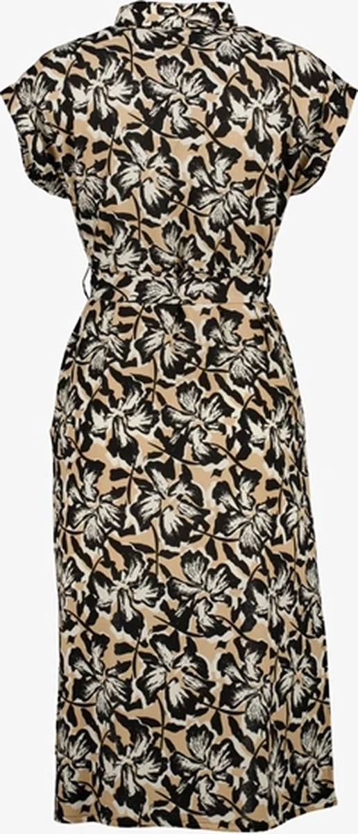 TwoDay Dames Jurk Met Bloemen Beige Zwart - Maat XL 5 TwoDay Dames Jurk Met Bloemen Beige Zwart - Maat XL - Afbeelding 3
