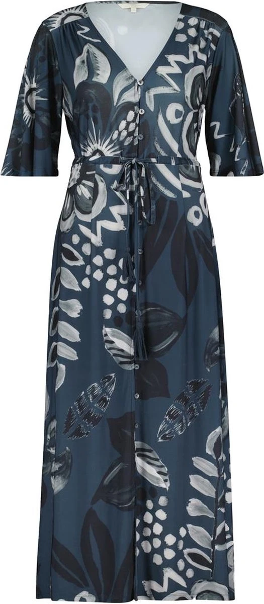 DIDI Dames Long Dress Lani Met Donkerblauwe Eyecandy XXL Print Maat 42 3 DIDI Dames Long Dress Lani Met Donkerblauwe Eyecandy XXL Print Maat 42