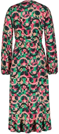 DIDI Dames Jersey Dress Jiva In Pink With Circle Of Life Print Maat 46