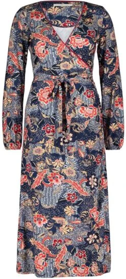 DIDI Dames Wrapp Dress Tiara In Darkblue With Red All Over The World Print Maat 40 15 DIDI Dames Wrapp Dress Tiara In Darkblue With Red All Over The World Print Maat 40 -Trendsyol Winkel 542x1200 4