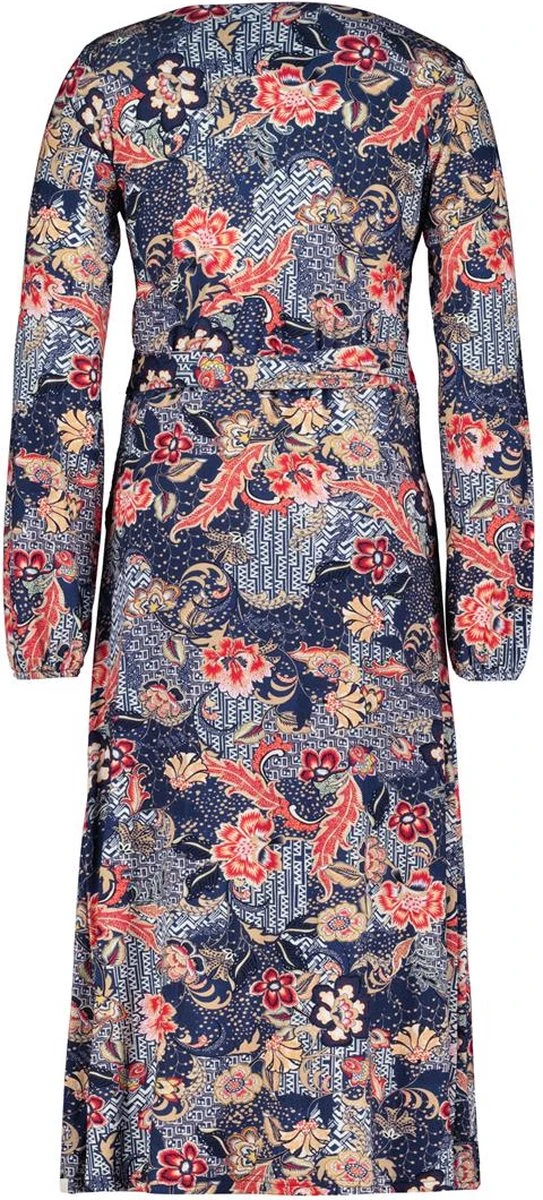 DIDI Dames Wrapp Dress Tiara In Darkblue With Red All Over The World Print Maat 40 8 DIDI Dames Wrapp Dress Tiara In Darkblue With Red All Over The World Print Maat 40 - Afbeelding 6