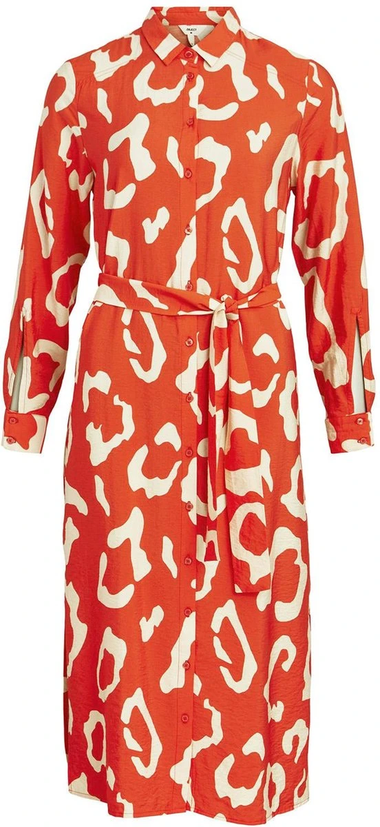 Object Jacira Tilda L/s Shirt Dress Jurken Dames - Rok - Jurk - Koraal - Maat 38 11 Object Jacira Tilda L/s Shirt Dress Jurken Dames - Rok - Jurk - Koraal - Maat 38 - Afbeelding 9