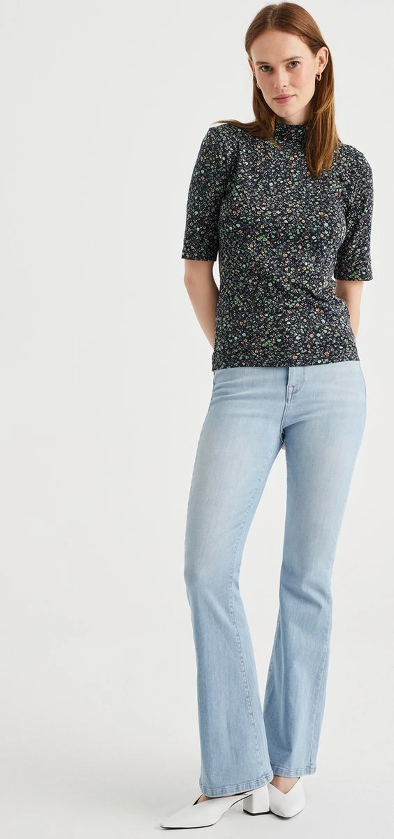 WE Fashion Dames Nauwsluitend T-shirt 3 WE Fashion Dames Nauwsluitend T-shirt - Afbeelding 2