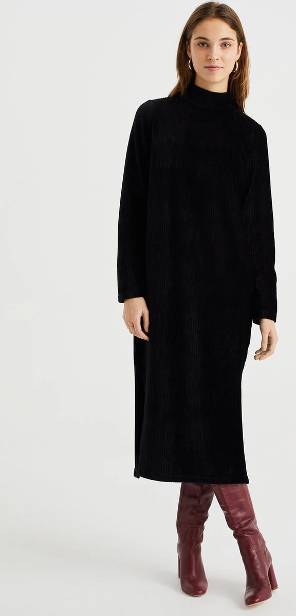 WE Fashion Dames Jurk Van Ribstof 4 WE Fashion Dames Jurk Van Ribstof - Afbeelding 2