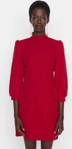 Trendyol Vrouwen Ballon Mouw Staande Kraag Bodycon Jurk -Trendsyol Winkel 580x1200 2