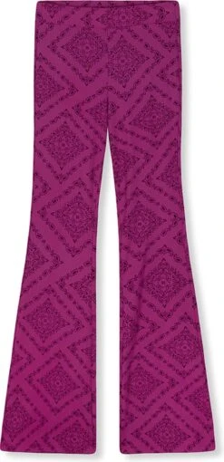 Refined Department - Knitted Flare Pants ABBA - Soft Pink - Maat L