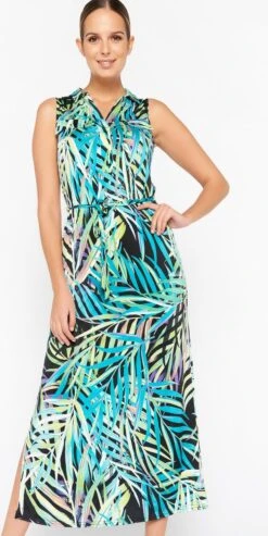 LOLALIZA Hemdjurk Met Tropische Print - Veelkleurig - Maat 42