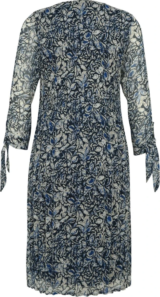 Cassis Lange Jurk Met Abstract Bloemenmotief En Plissé-effect 13 Cassis Lange Jurk Met Abstract Bloemenmotief En Plissé-effect - Afbeelding 11