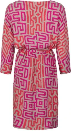 ZOSO 231 Leonie Fantasy Fabric Printed Dress Sand/Pink 10 ZOSO 231 Leonie Fantasy Fabric Printed Dress Sand/Pink -Trendsyol Winkel 648x1200 1