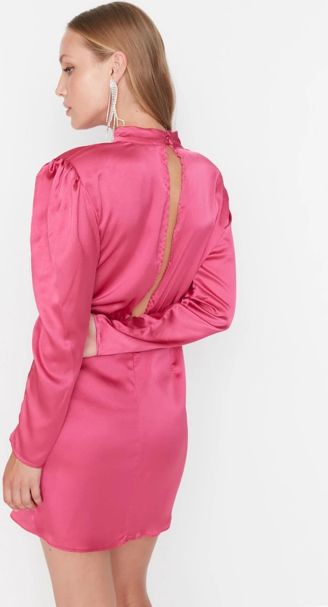 Trendyol Vrouwen Standaard Mouw Staande Kraag Omslag Jurk 12 Trendyol Vrouwen Standaard Mouw Staande Kraag Omslag Jurk - Afbeelding 10