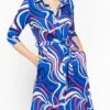 LOLALIZA Hemdjurk Met Abstracte Print - Blauw - Maat 44 -Trendsyol Winkel 656x1200 1