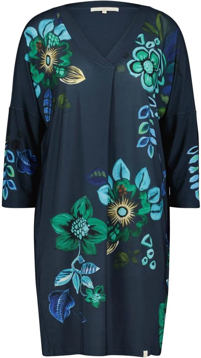 DIDI Dames Loose Dress Sandy Print In Darkblue With Eyecandy Multi Maat 48 3 DIDI Dames Loose Dress Sandy Print In Darkblue With Eyecandy Multi Maat 48