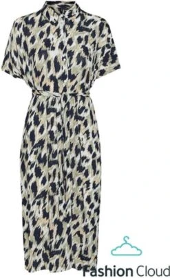 VERO MODA VMMENNY SS CALF SHIRT DRESS WVN GA Dames Jurk - Maat L -Trendsyol Winkel 732x1200