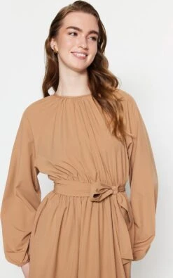 Trendyol Vrouwen Raglan Mouw Ronde Hals A-lijn Jurk -Trendsyol Winkel 751x1200 1