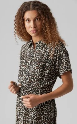 VERO MODA VMBUMPY SS CALF SHIRT DRESS NOOS Dames Jurk - Maat L -Trendsyol Winkel 751x1200
