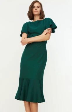 Trendyol Vrouwen Fluit Mouw Boothals Omslag Jurk 21 Trendyol Vrouwen Fluit Mouw Boothals Omslag Jurk -Trendsyol Winkel 781x1200