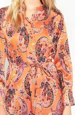 LOLALIZA Hemdjurk Met Paisleyprint - Oranje - Maat 44 7 LOLALIZA Hemdjurk Met Paisleyprint - Oranje - Maat 44 -Trendsyol Winkel 782x1200