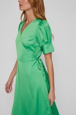 Vila Jurk Vinaria S/s Wrap Midi Dress/dc/su 14083215 Green Bee Dames Maat - 44 -Trendsyol Winkel 799x1200 33