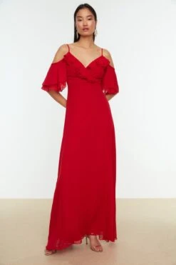 Trendyol Vrouwen Standaard Mouw Cache-coeur A-lijn Avond- & Galajurk -Trendsyol Winkel 800x1200 114