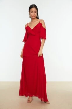 Trendyol Vrouwen Standaard Mouw Cache-coeur A-lijn Avond- & Galajurk -Trendsyol Winkel 800x1200 116