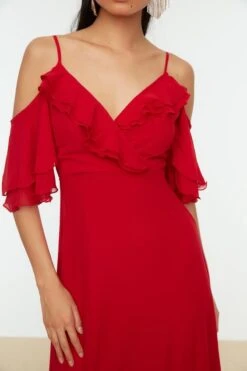 Trendyol Vrouwen Standaard Mouw Cache-coeur A-lijn Avond- & Galajurk -Trendsyol Winkel 800x1200 117