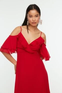 Trendyol Vrouwen Standaard Mouw Cache-coeur A-lijn Avond- & Galajurk -Trendsyol Winkel 800x1200 118