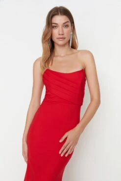Trendyol Vrouwen Standaard Mouw Strapless Meermin Avond- & Galajurk -Trendsyol Winkel 800x1200 129