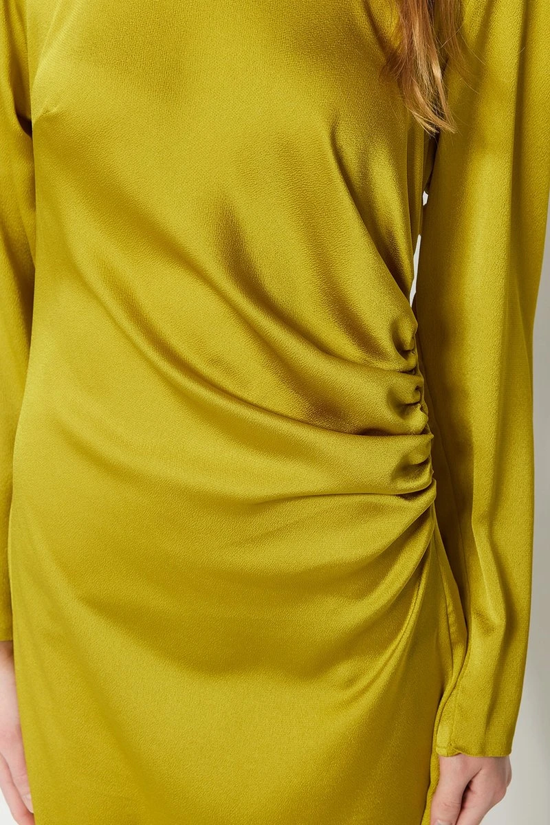 Trendyol Vrouwen Standaard Mouw Ronde Hals Verschuiving Avondjurk 9 Trendyol Vrouwen Standaard Mouw Ronde Hals Verschuiving Avondjurk - Afbeelding 7