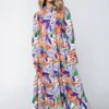 Colourful Rebel Vianne Big Flower Maxi Dress- Maat XL