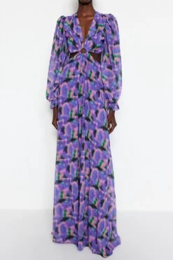 Trendyol Vrouwen Standaard Mouw V-hals A-lijn Avond- & Galajurk 21 Trendyol Vrouwen Standaard Mouw V-hals A-lijn Avond- & Galajurk -Trendsyol Winkel 800x1200 216