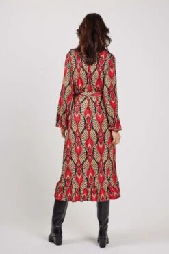 DIDI Dames Jersey Dress Jiva In Darkblue With Poppy Red Inca Print Maat 44 -Trendsyol Winkel 800x1200 220