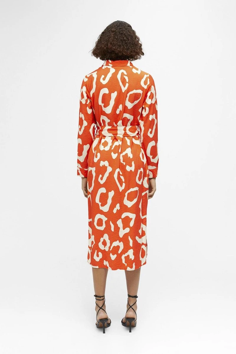 Object Jacira Tilda L/s Shirt Dress Jurken Dames - Rok - Jurk - Koraal - Maat 40 6 Object Jacira Tilda L/s Shirt Dress Jurken Dames - Rok - Jurk - Koraal - Maat 40 - Afbeelding 4